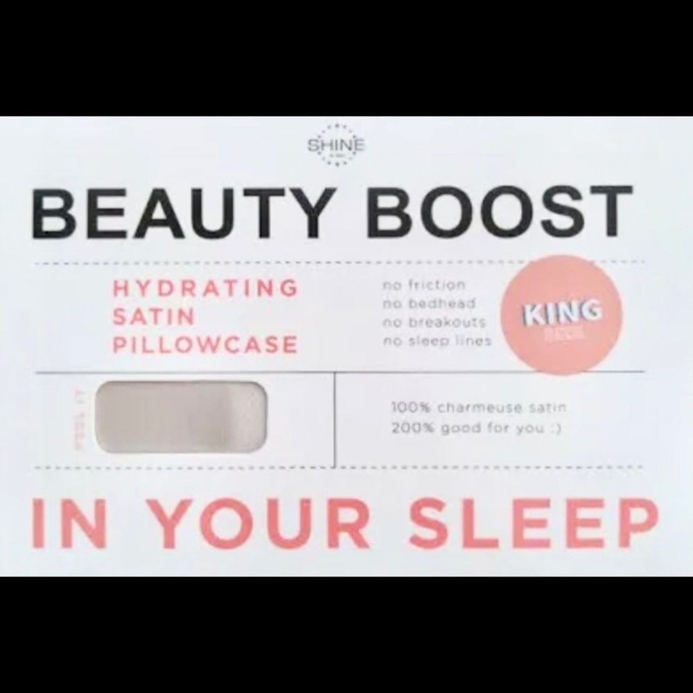 Beauty Boost satin King size pillow case.
